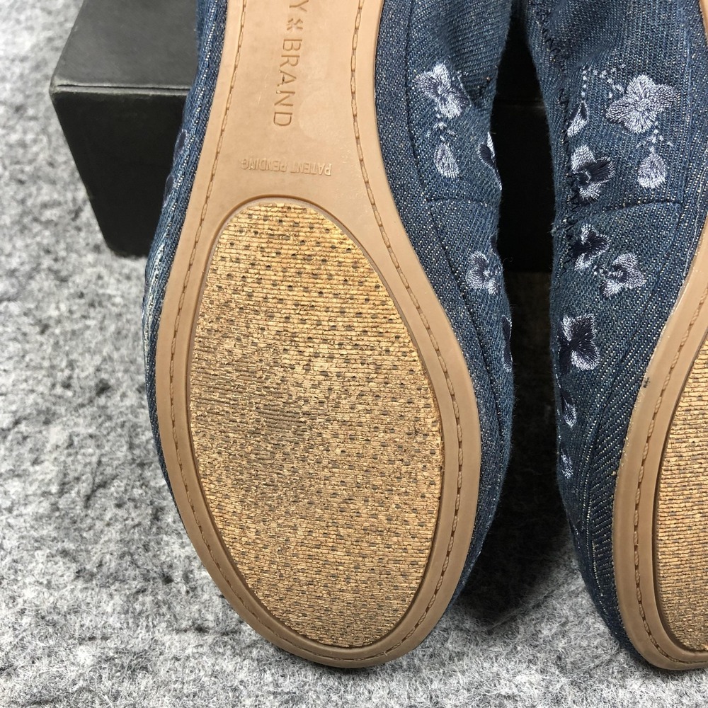 Lucky Brand Shoes Womens Size 7 Blue Denim Floral Slip On Ballet Flats LP-ECHO2 - Picture 12 of 16